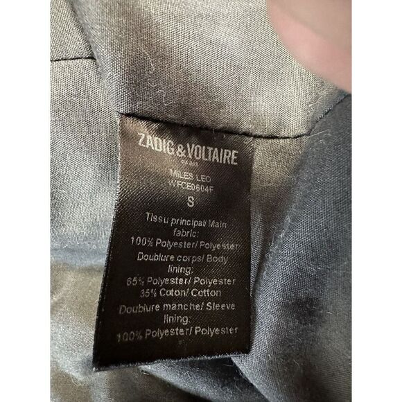 Zadig & Voltaire Miles Leo Green Leopard Faux Fur Coat Size Small - Picture 13 of 14